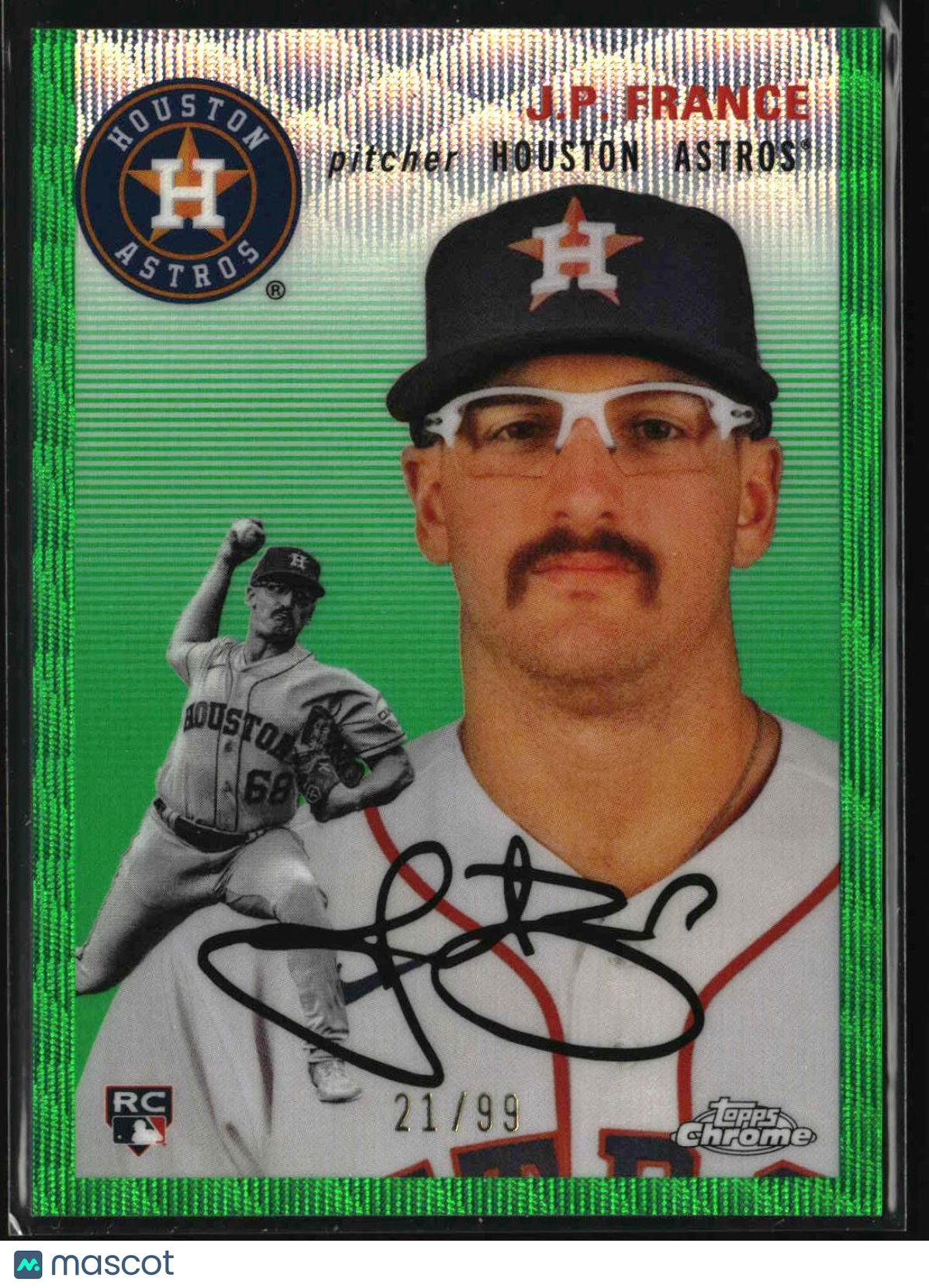 J.P. France 2023 Topps Chrome Platinum Anniversary Green Wave #142 #/99