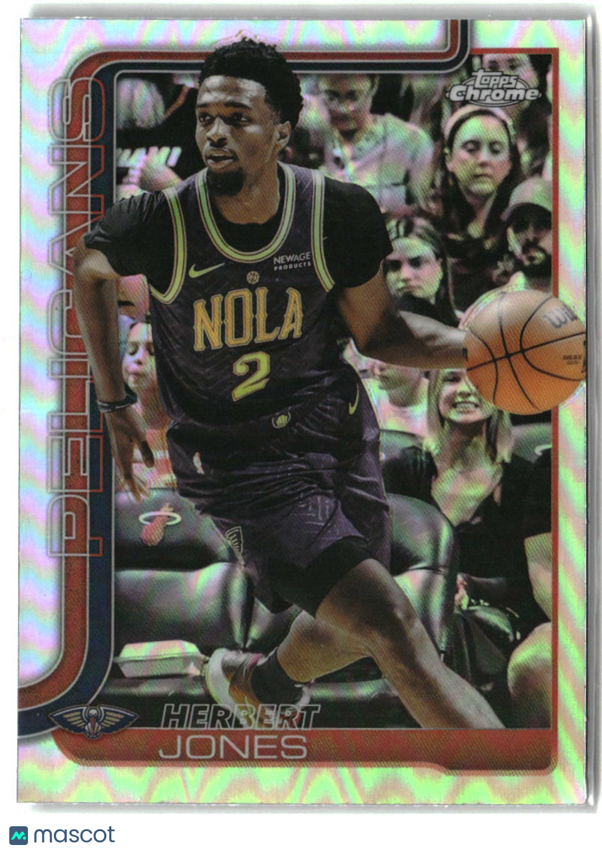 Herbert Jones 2025-26 Topps Chrome Refractor Error No Refractor Stamp #120