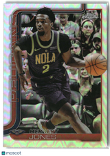 Herbert Jones 2025-26 Topps Chrome Refractor Error No Refractor Stamp #120
