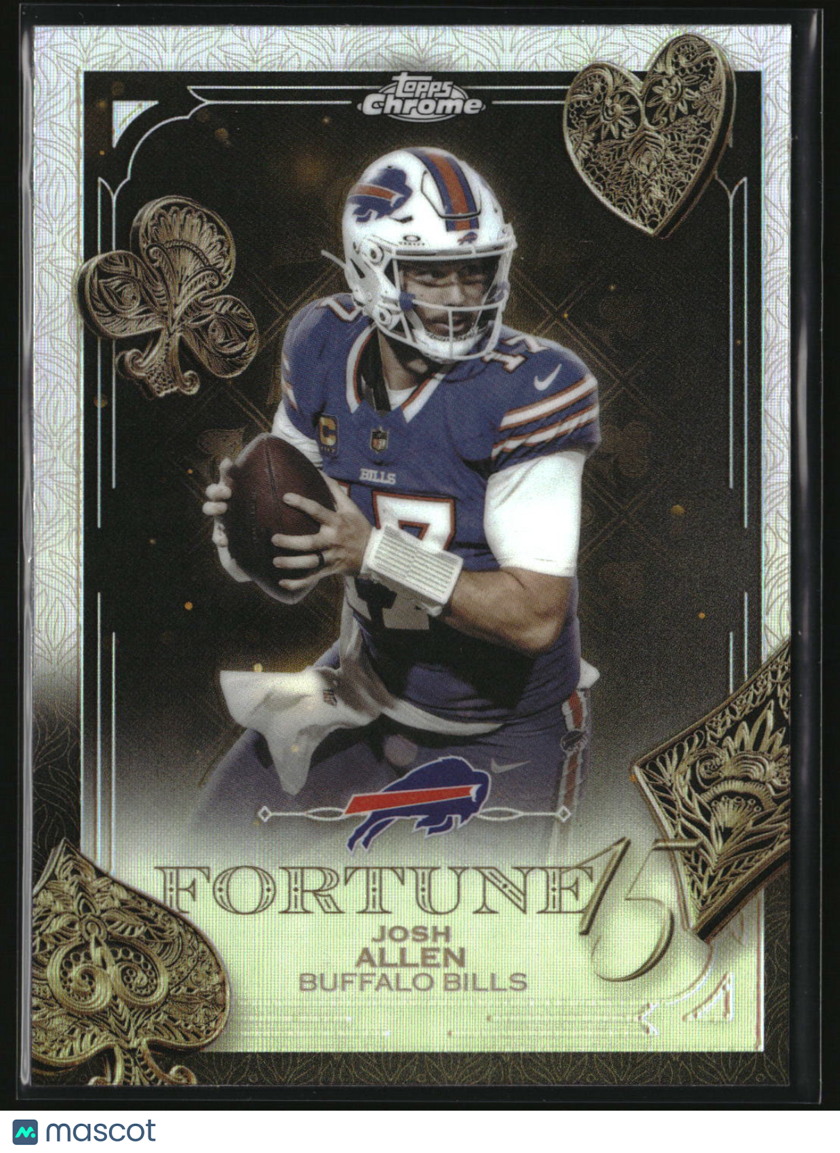 Josh Allen 2025 Topps Chrome Fortune 15 Refractor #F15-7