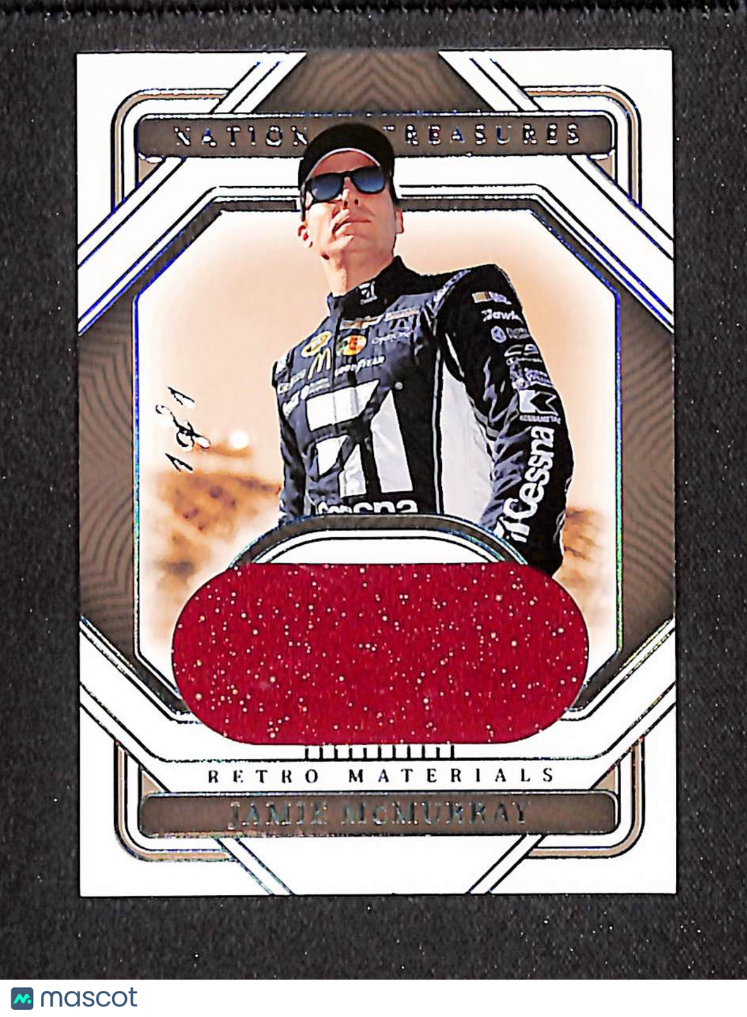 Jamie McMurray 2023 National Treasures Sheet Metal Platinum Blue #RM-JMC 1/1