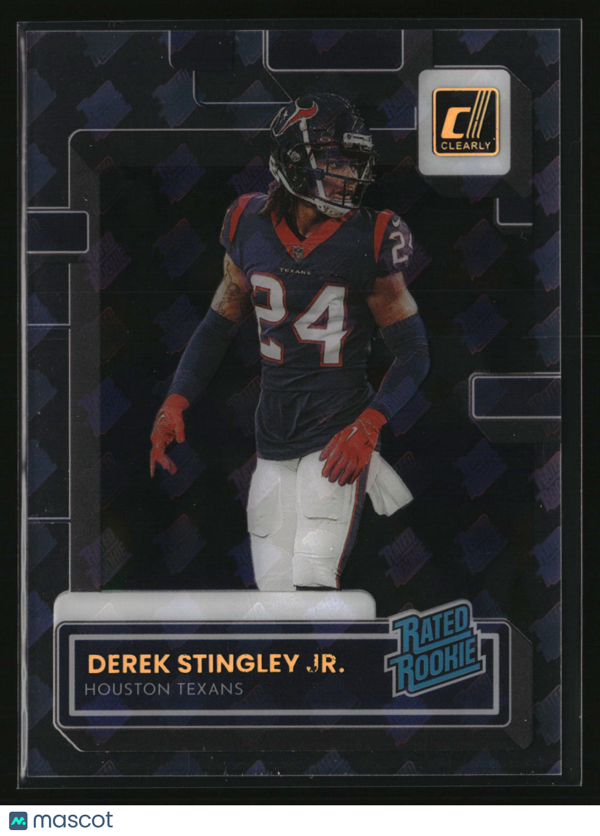 Derek Stingley Jr. 2022 Clearly Donruss Rated Rookie Holo RR Logo #94