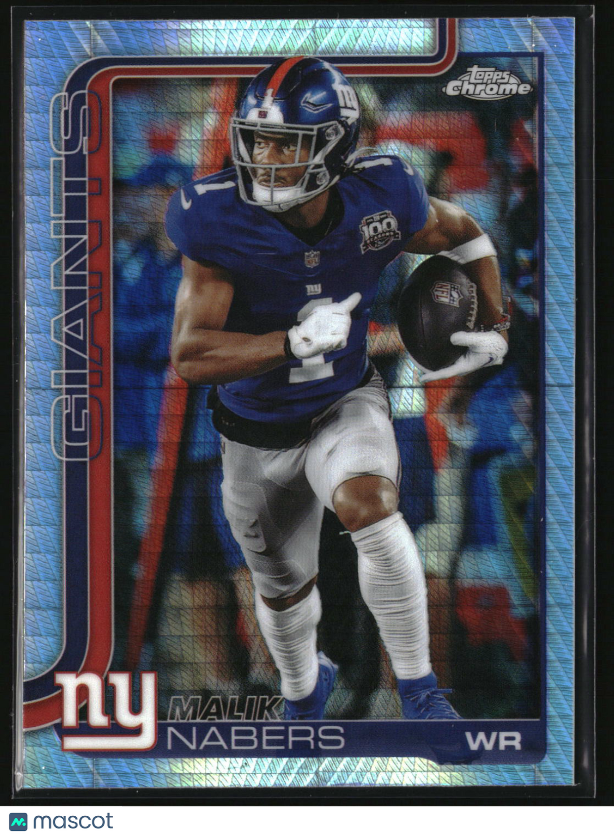 Malik Nabers 2025 Topps Chrome Prism Refractor #225