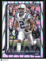 Josh Downs 2025 Topps Chrome Ray Wave Refractor #127