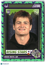 Drake Maye 2024 Score-A-Treat Rising Stars Green Bats #17