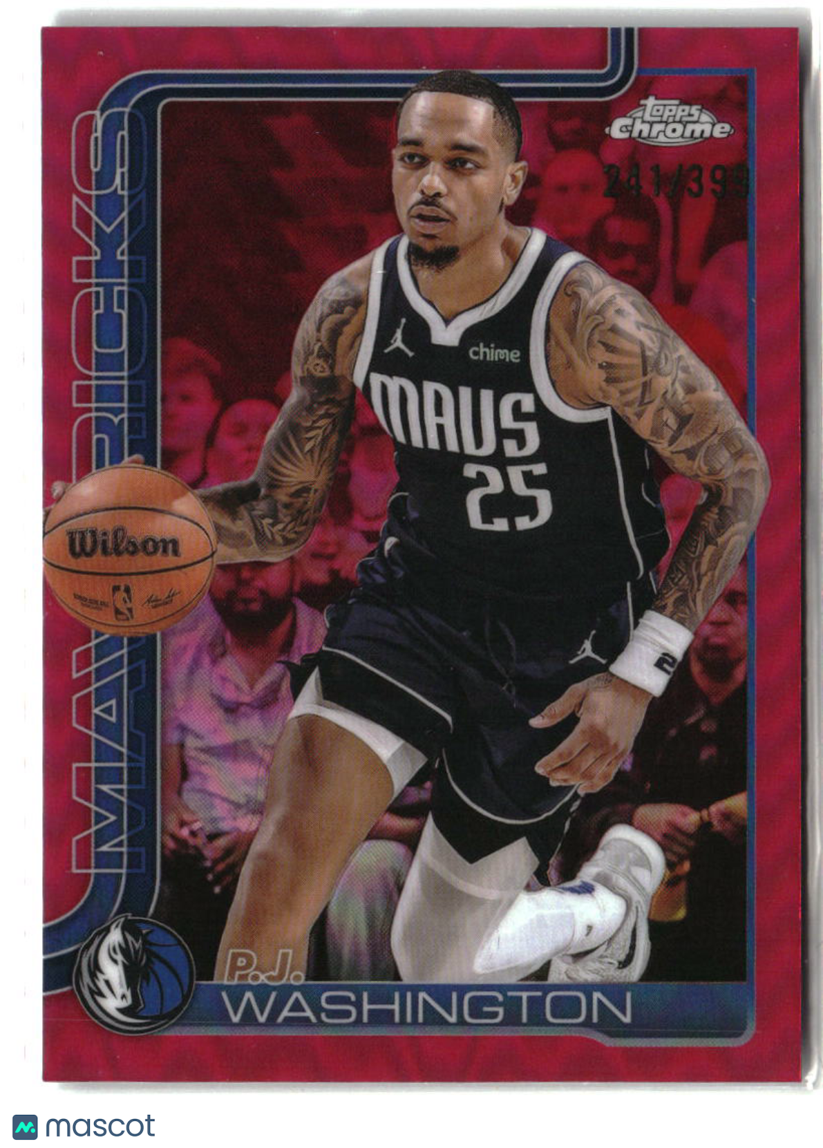 P.J. Washington 2025-26 Topps Chrome Magenta Refractor #19 #/399
