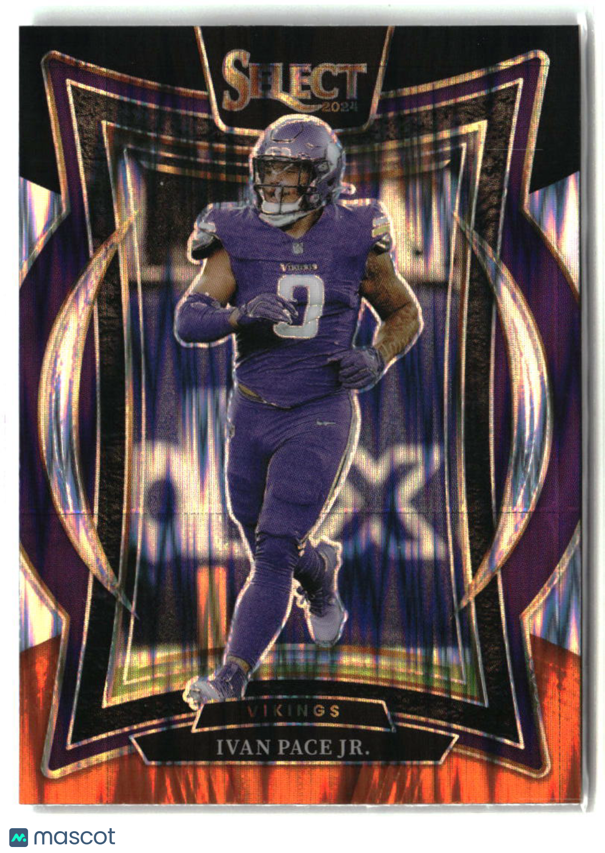 Ivan Pace Jr. 2024 Panini Select Black & Orange Prizm Shock #62