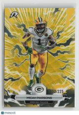 Micah Parsons 2025 Topps Resurgence Yellow Surge Refractor #26