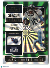 DeAndre Hopkins 2023 Panini Contenders Opening Kickoff (Green Laser) Ticket #95