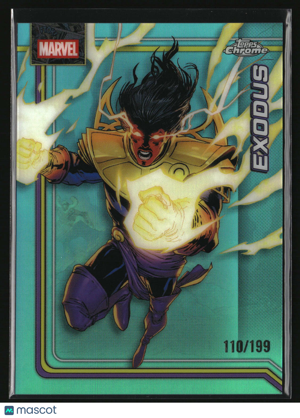 Exodus 2026 Topps Chrome Marvel Comics Aqua Refractor #118 #/199