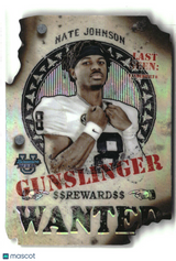 Nate Johnson 2024 Bowman University Best Gunslingers and Bandits Die Cut #GB-20