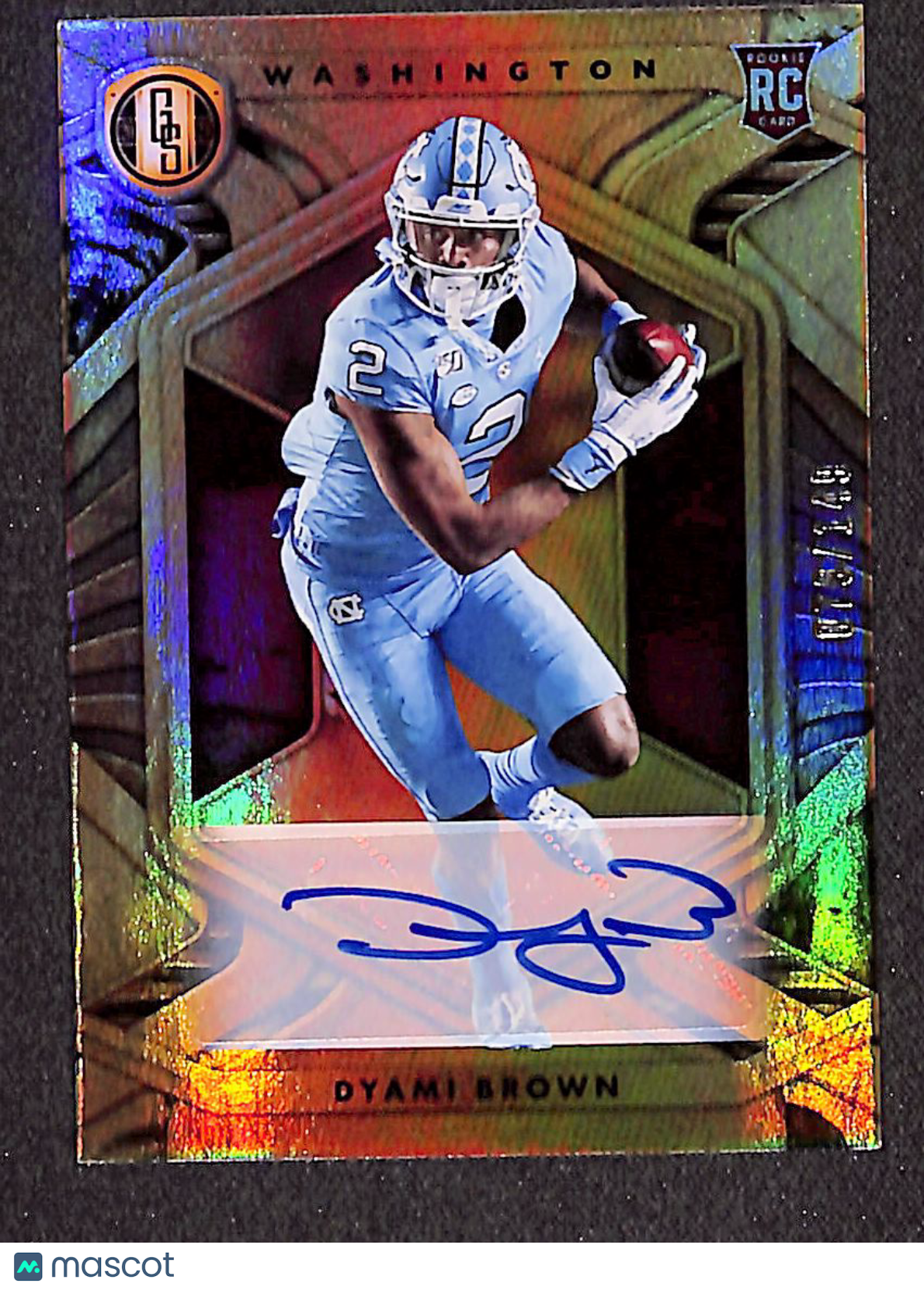 Dyami Brown 2021 Panini Gold Standard Rookies Autographs #128 #/149