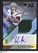 La'Mical Perine 2020 Panini XR Rookie Swatch Autographs #RSA-LP #/199