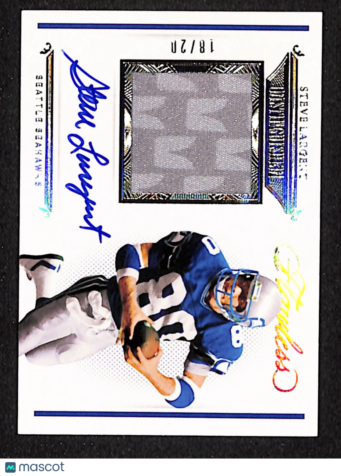 Steve Largent 2021 Panini Flawless Distinguished Patch Autographs #DPA-SLA #/20