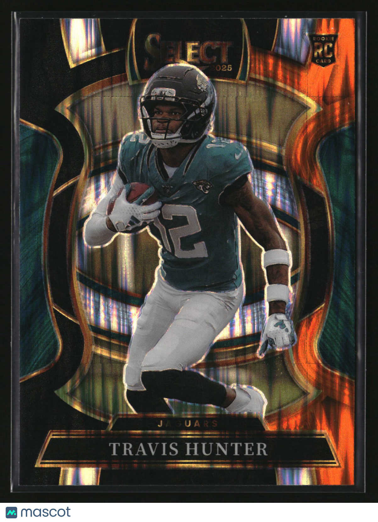 Travis Hunter 2025 Panini Select Black and Orange Prizm Shock #28