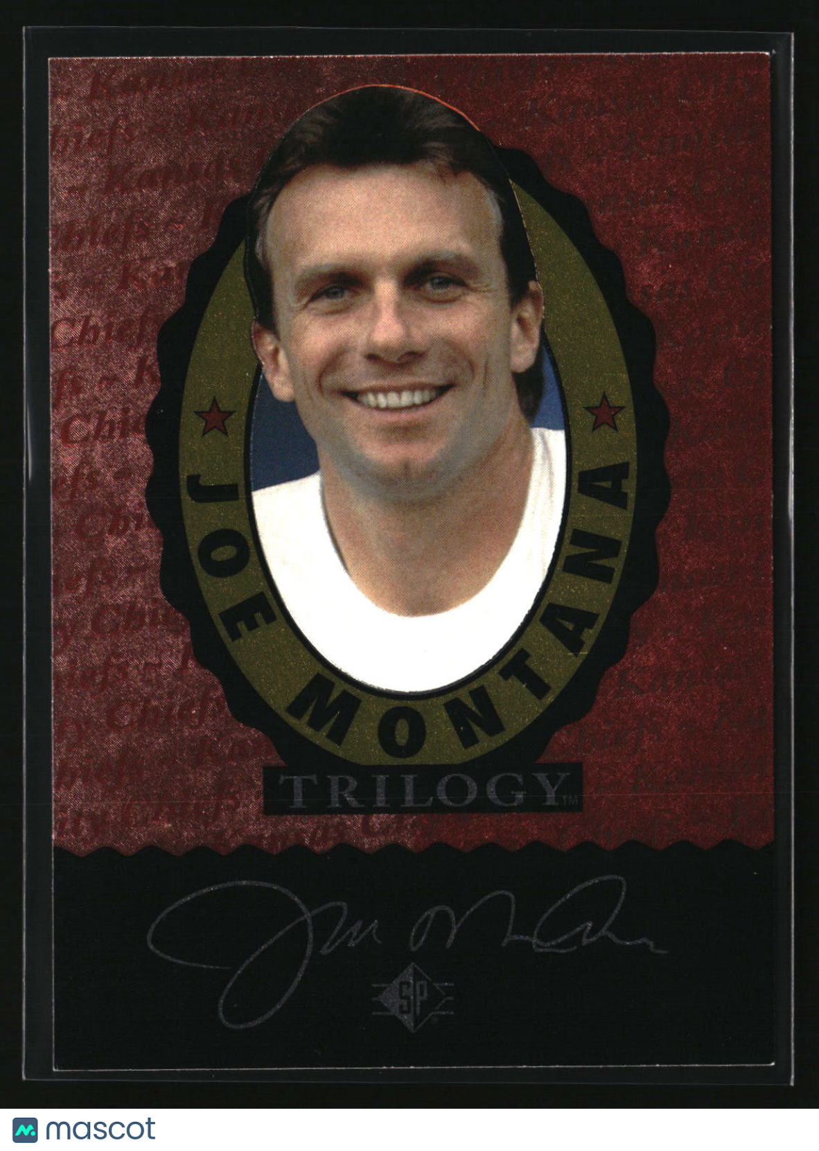 SP Header / Checklist 1995 SP Joe Montana Trilogy #NNO