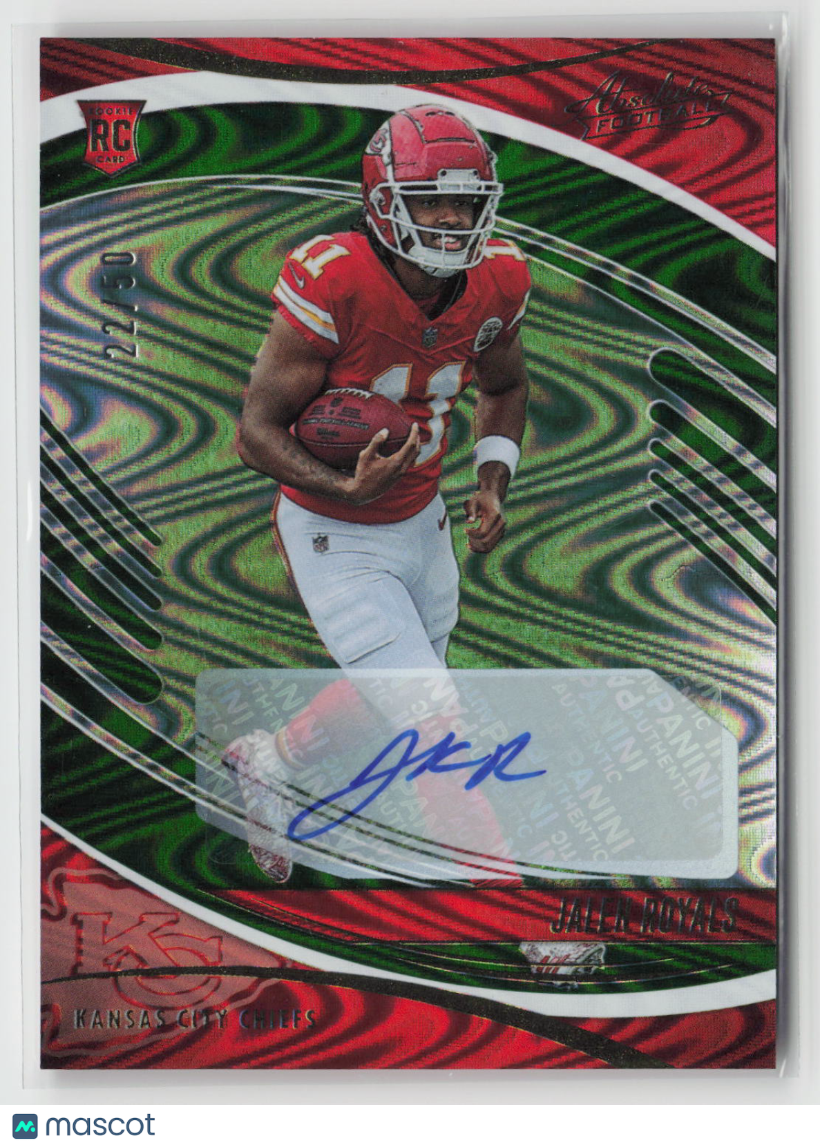 Jalen Royals 2025 Panini Absolute Signature Rookies Green Waves #133 #/50