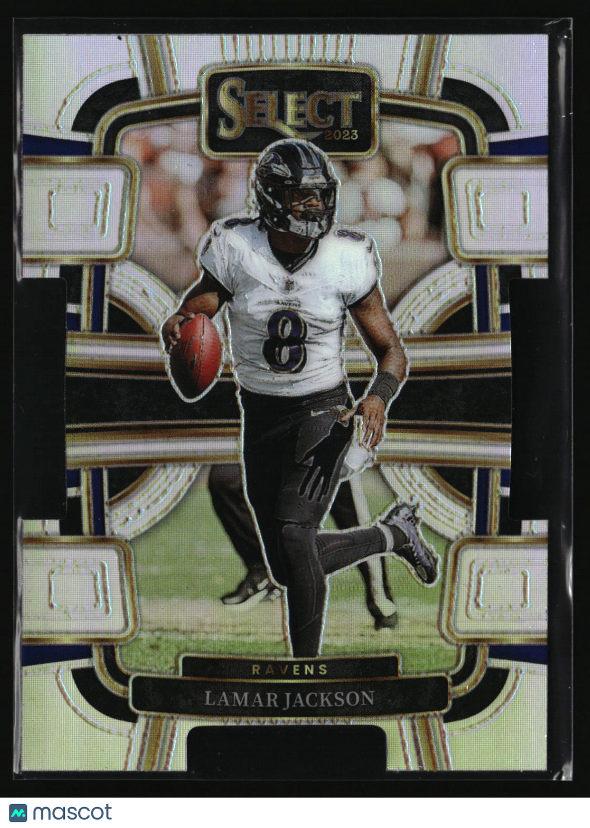 Lamar Jackson 2023 Panini Select Silver Prizms Die Cuts #7