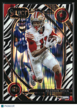 Brandon Aiyuk 2024 Panini Select Zebra Prizm Shock #210