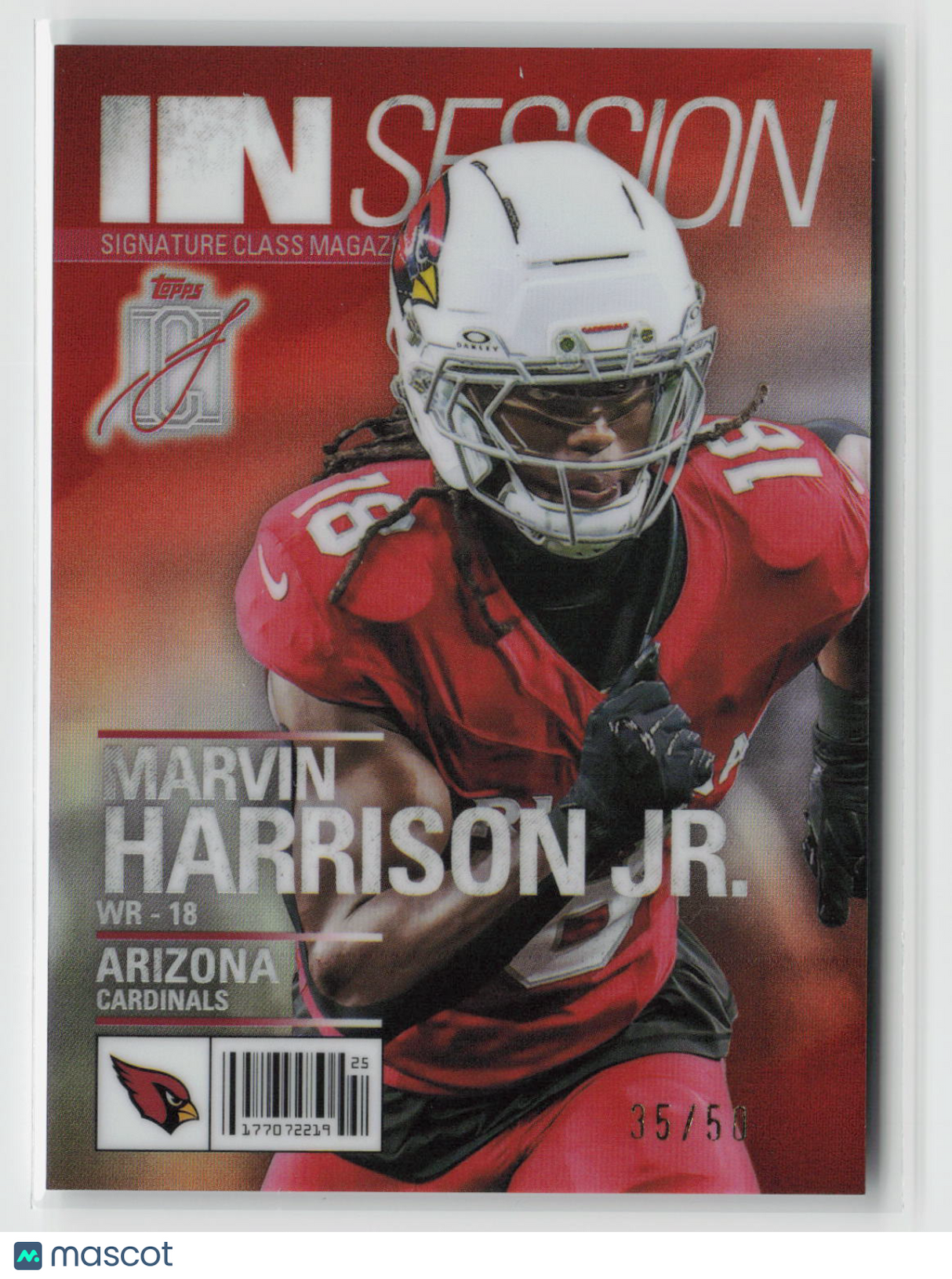 Marvin Harrison Jr. 2025 Topps Signature Class In Session Orange #IS-1 #/50