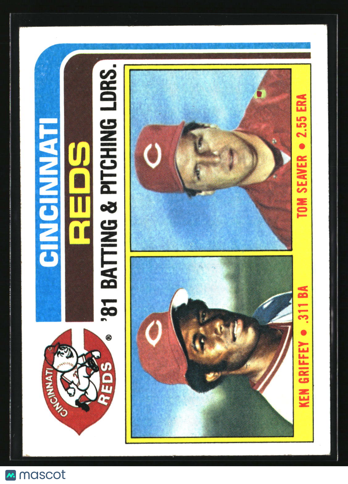 Reds Leaders / Checklist (Ken Griffey / Tom Seaver) 1982 Topps #756