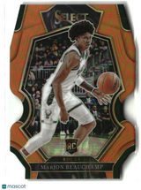 MarJon Beauchamp 2022-23 Panini Select Orange Prizms Die Cut #179 #/65