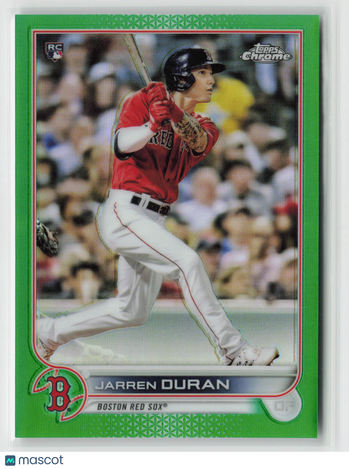 Jarren Duran 2022 Topps Chrome Green Refractor #113 #/99