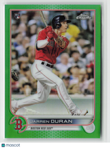 Jarren Duran 2022 Topps Chrome Green Refractor #113 #/99