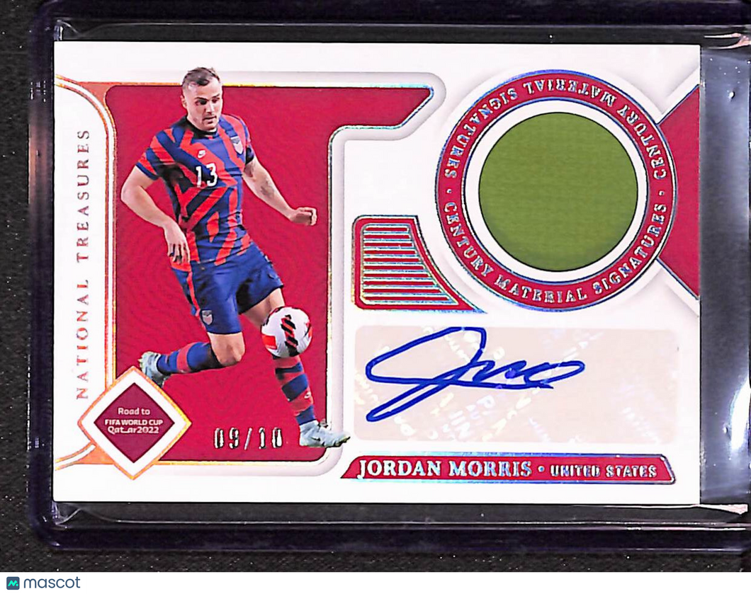 Jordan Morris 2022 National Treasures Century Material Signatures #CE-JMR 9/10