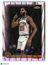 Mikal Bridges 2025-26 Topps Chrome Update RayWave Refractor #60