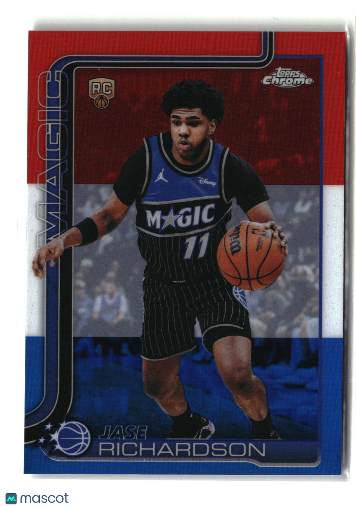 Jase Richardson 2025-26 Topps Chrome Update Red White and Blue Refractor #175
