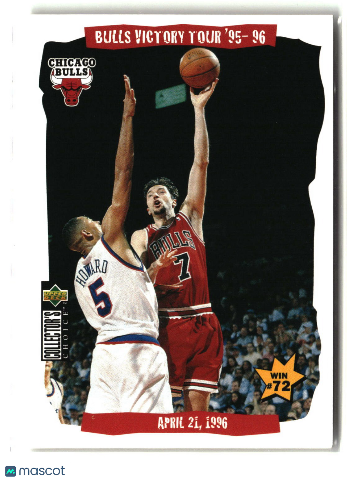Bulls Victory Tour '95-96: Win #72 1996-97 Collector's Choice #29