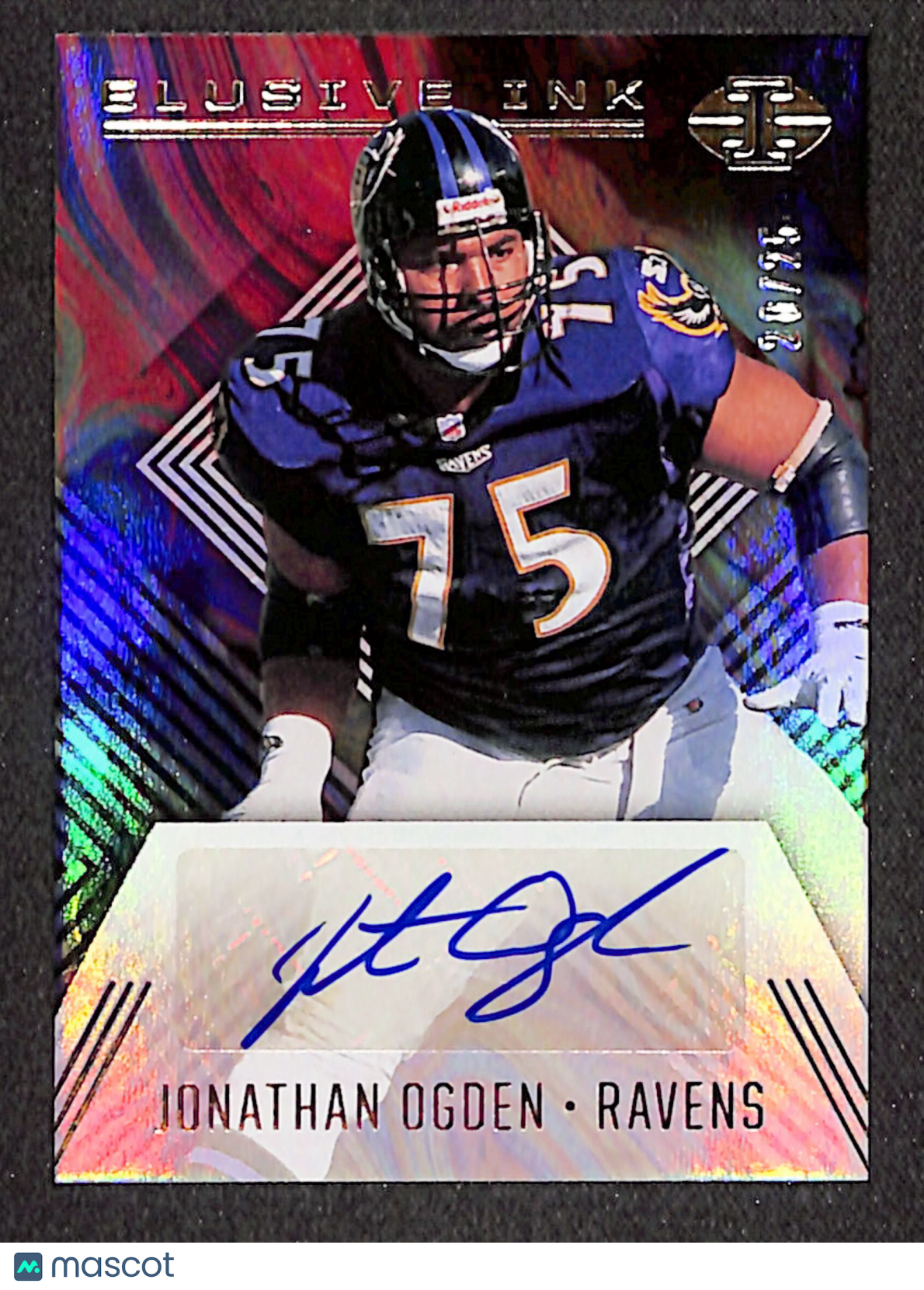 Jonathan Ogden 2020 Panini Illusions Elusive Ink #EI18 #/25