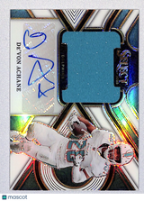 De'Von Achane 2025 Select Jumbo Signature Swatches White Prizm #JSW-DAE #/75