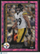 Sebastain Castro 2025 Topps Chrome Football Pink Wave Refractor /250 #370