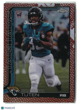 Bhayshul Tuten 2025 Topps Chrome Football Leather Refractor #389