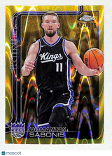 Domantas Sabonis 2025-26 Topps Chrome Yellow RayWave Refractor #229 #/275