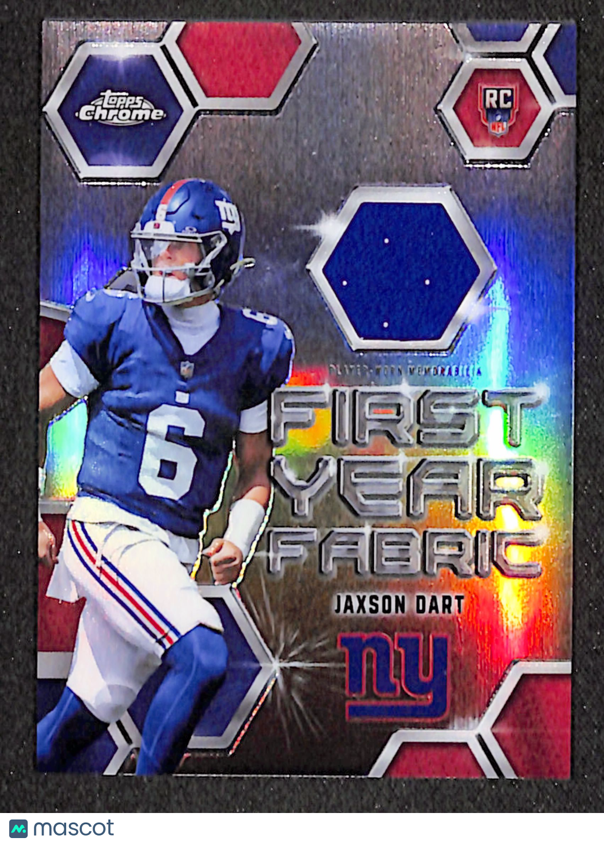 Jaxson Dart 2025 Topps Chrome First Year Fabric #FYF-JD