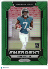 Brian Thomas Jr. 2024 Panini Prizm Emergent Green Prizm #12