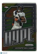 Javonte Williams 2022 Panini Prizm Hype #H-11