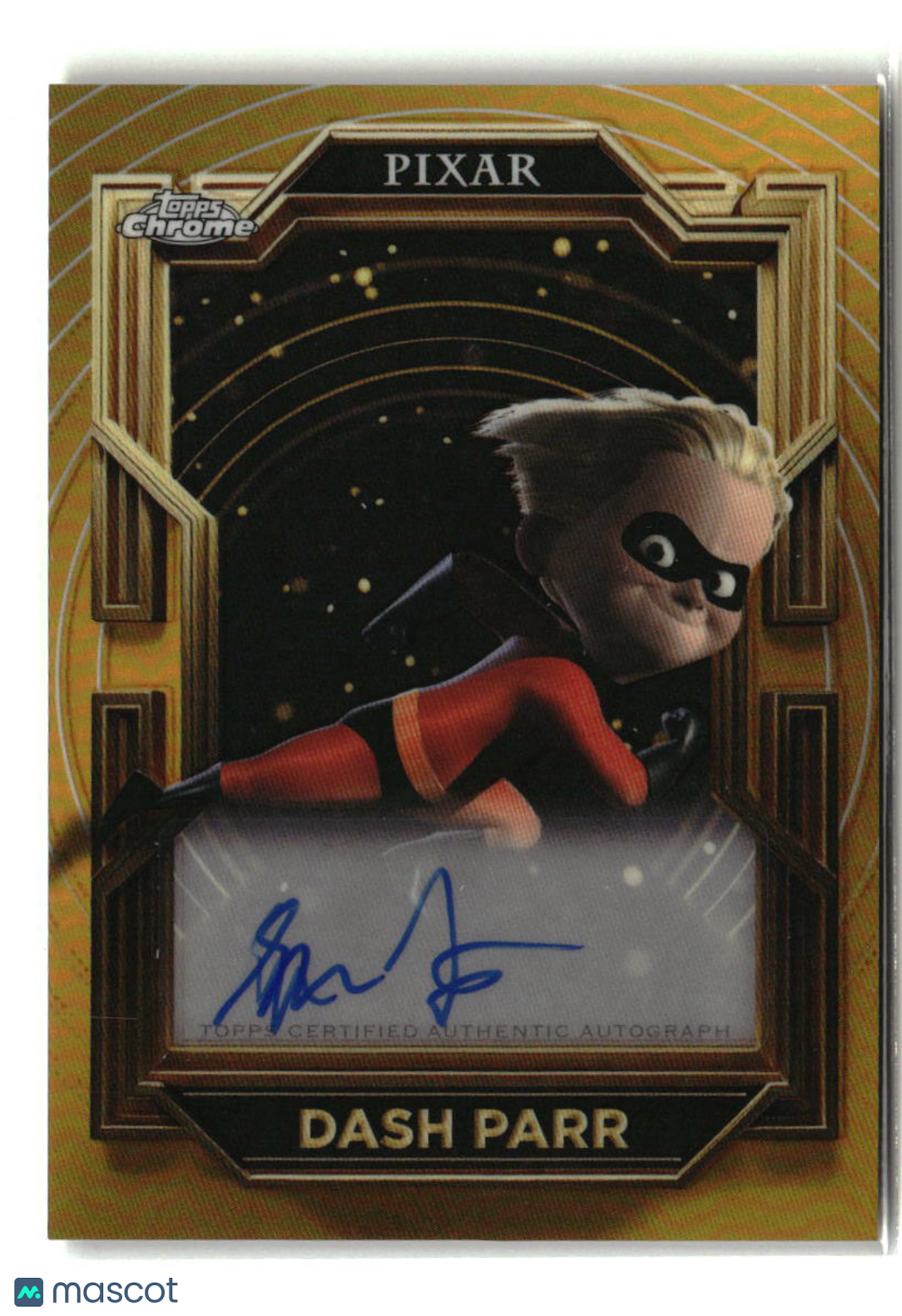 Spencer Fox 2025 Topps Pixar Gold Gilded Chrome Refractor Autographs #AA-SF
