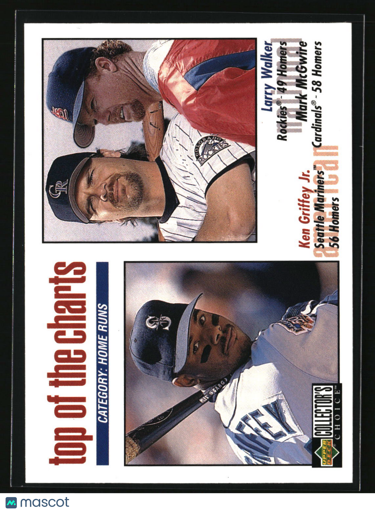 Mark McGwire / Ken Griffey Jr. / Larry Walker 1998 Collector's Choice #254