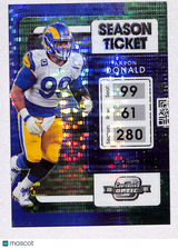 Aaron Donald 2021 Panini Contenders Optic Green Pulsar #52 #/30