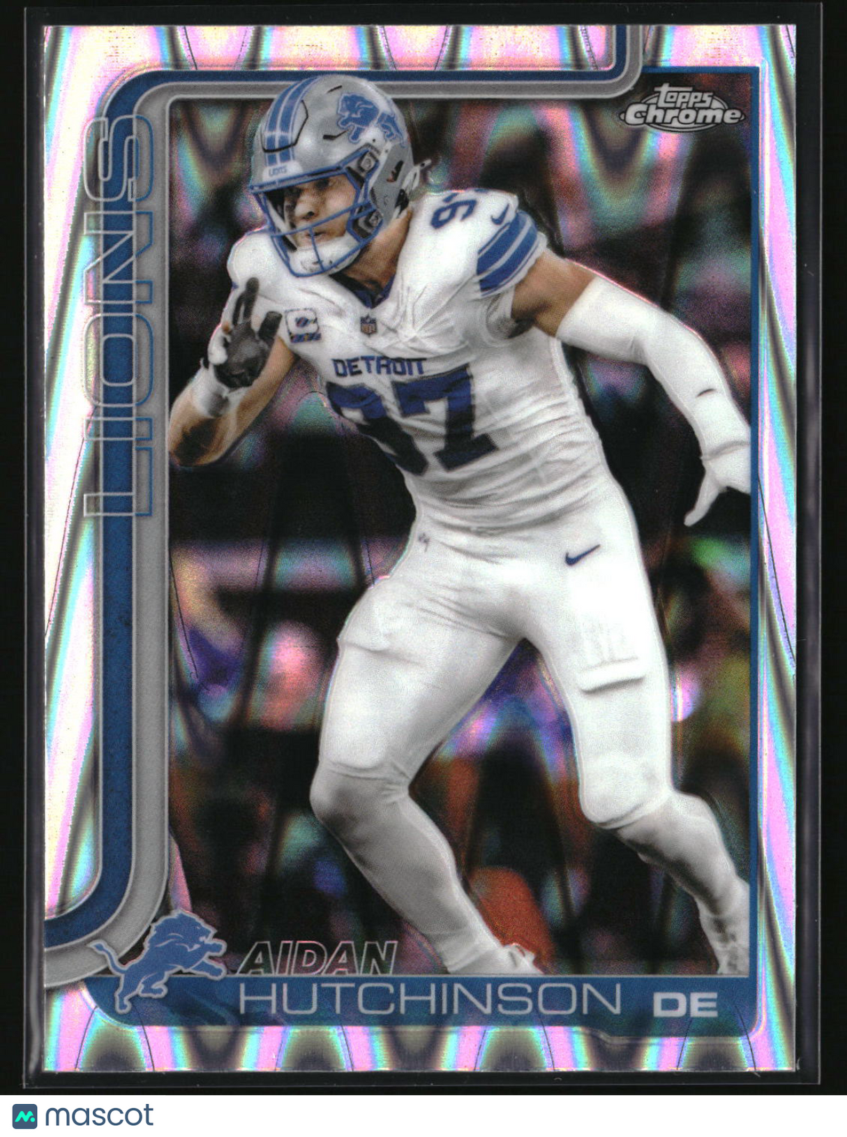 Aidan Hutchinson 2025 Topps Chrome Ray Wave Refractor #104