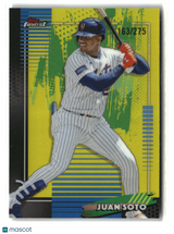 Juan Soto 2026 Finest Yellow Refractors #18 #/275