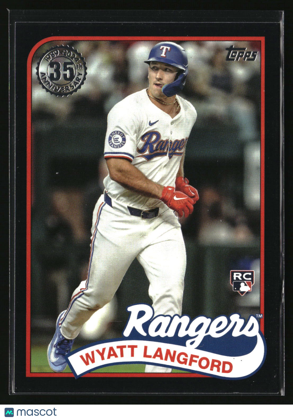 Wyatt Langford 2024 1989 Topps Baseball 35th Anniversary Black #89US-36 #/299
