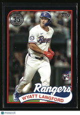 Wyatt Langford 2024 1989 Topps Baseball 35th Anniversary Black #89US-36 #/299