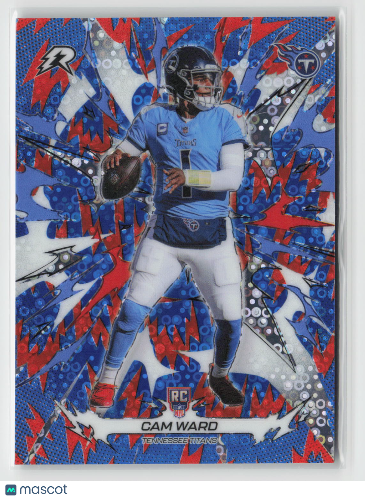 Cam Ward 2025 Topps Resurgence Blue & Orange Spark Refractor #194