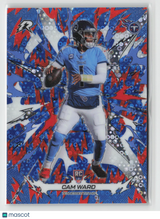 Cam Ward 2025 Topps Resurgence Blue & Orange Spark Refractor #194