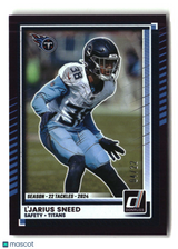 L'Jarius Sneed 2025 Donruss Season Stat Line #198 #/22